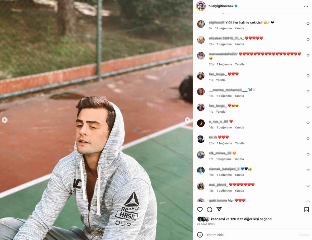 bilal yigit kocak in tenis kortundan yaptigi paylasim gundem oldu her halinle cekicisin